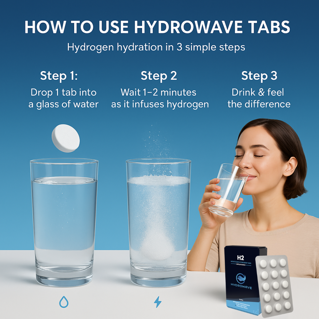 Person holding glass of hydrogen water